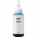 US Remanufactured for Epson 664 (T664220-S) 70ml Cyan High Yield Ink Bottle Made in the USA, T664220-S