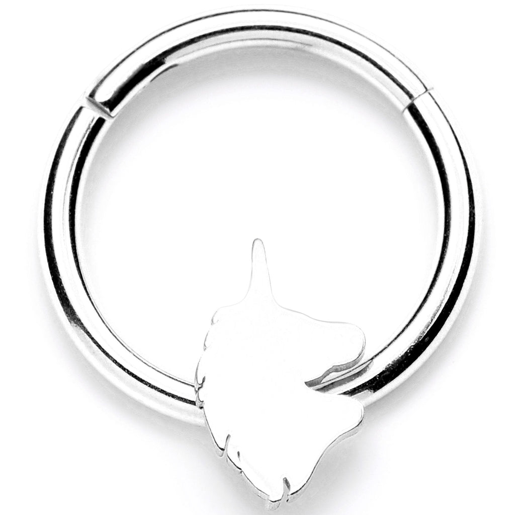 16G 3/8 Mythical Unicorn Hinged Segment Ring