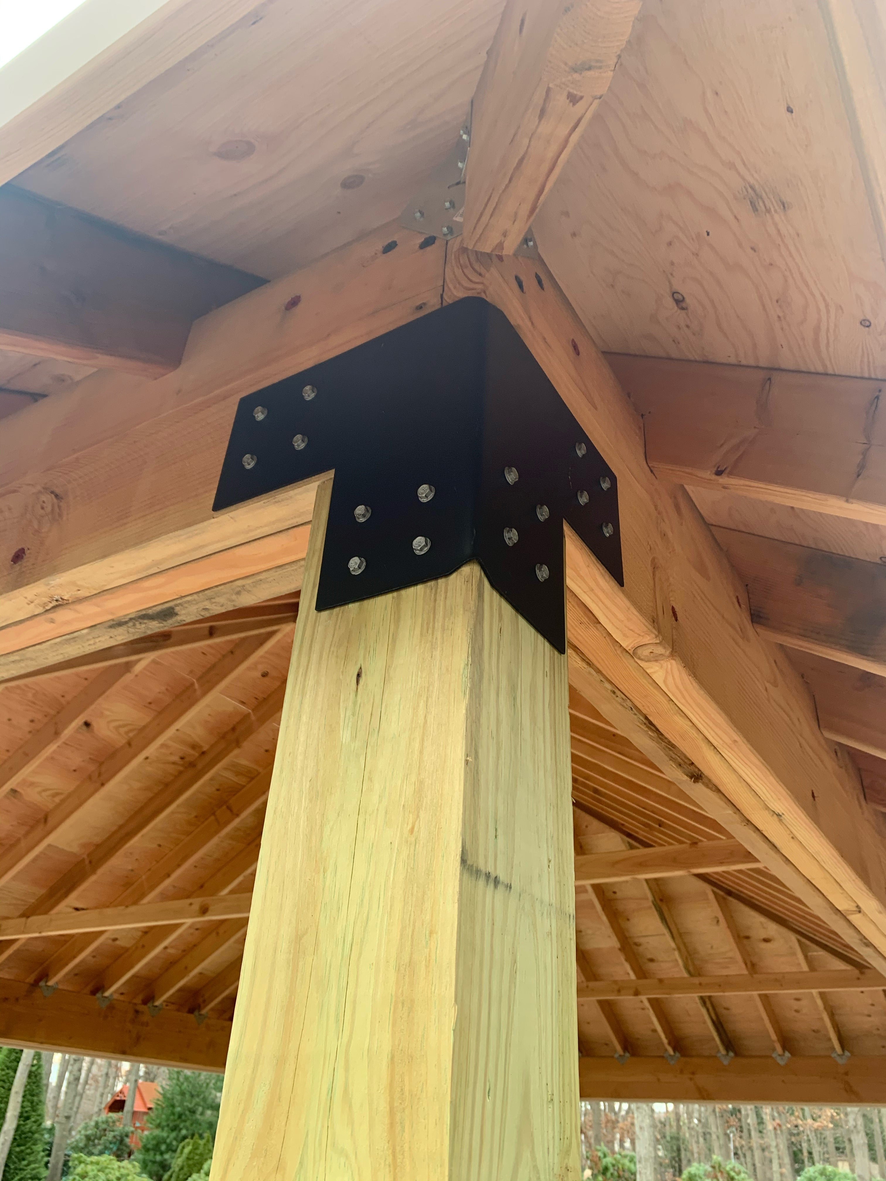Structural Design Corner Bracket for 8" Post, 8x8 Corner Support Bracket, Pergola Bracket, 8 inch Post Bracket, 8 x 8 Corner Bracket