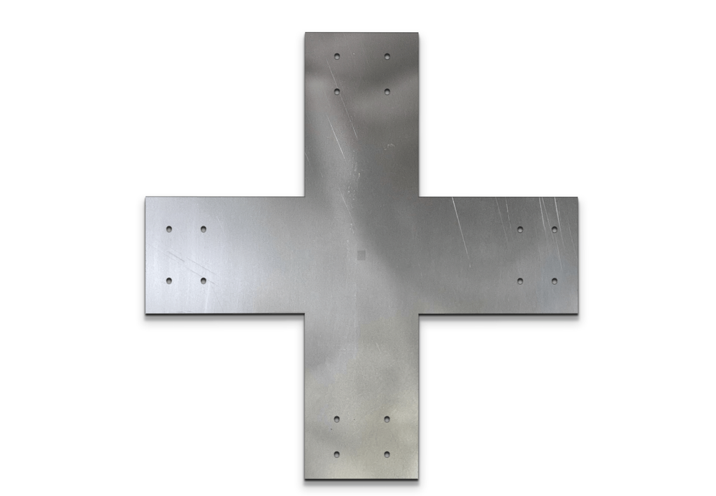Structural Design X Bracket for 6x6 Post, 6x6 Bolt Plate, 6 Inch X Support Bracket, Steel Bracket, 6 inch Cross Bracket