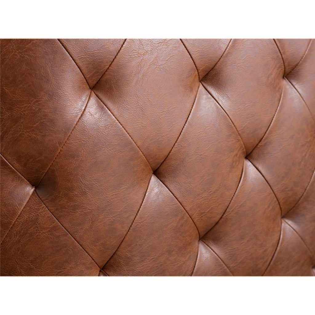 Swivel Chair With Tufted Barrel Design And Nailhead Accents
