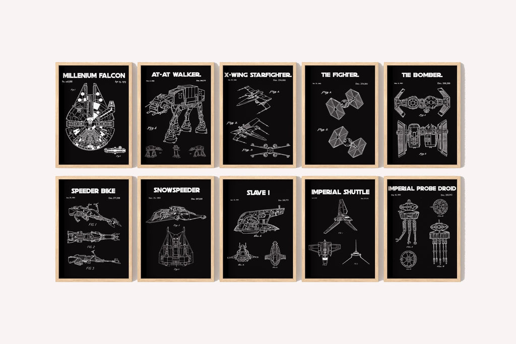 Star Wars Patent Art Prints: Vehicle Blueprint Set (Digital Download)