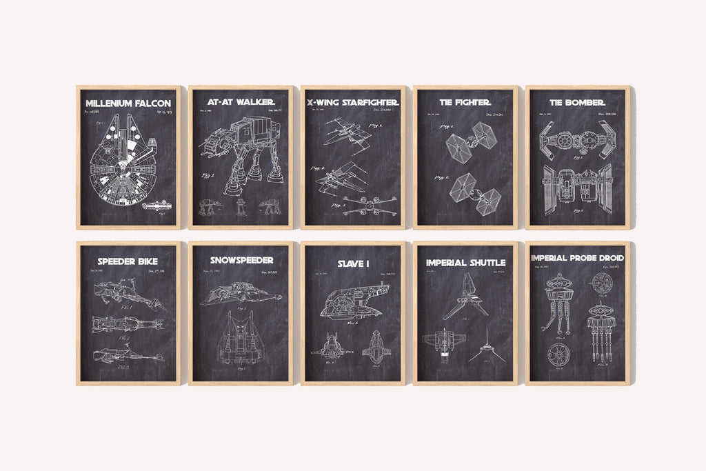Star Wars Patent Art Prints: Vehicle Blueprint Set (Digital Download)
