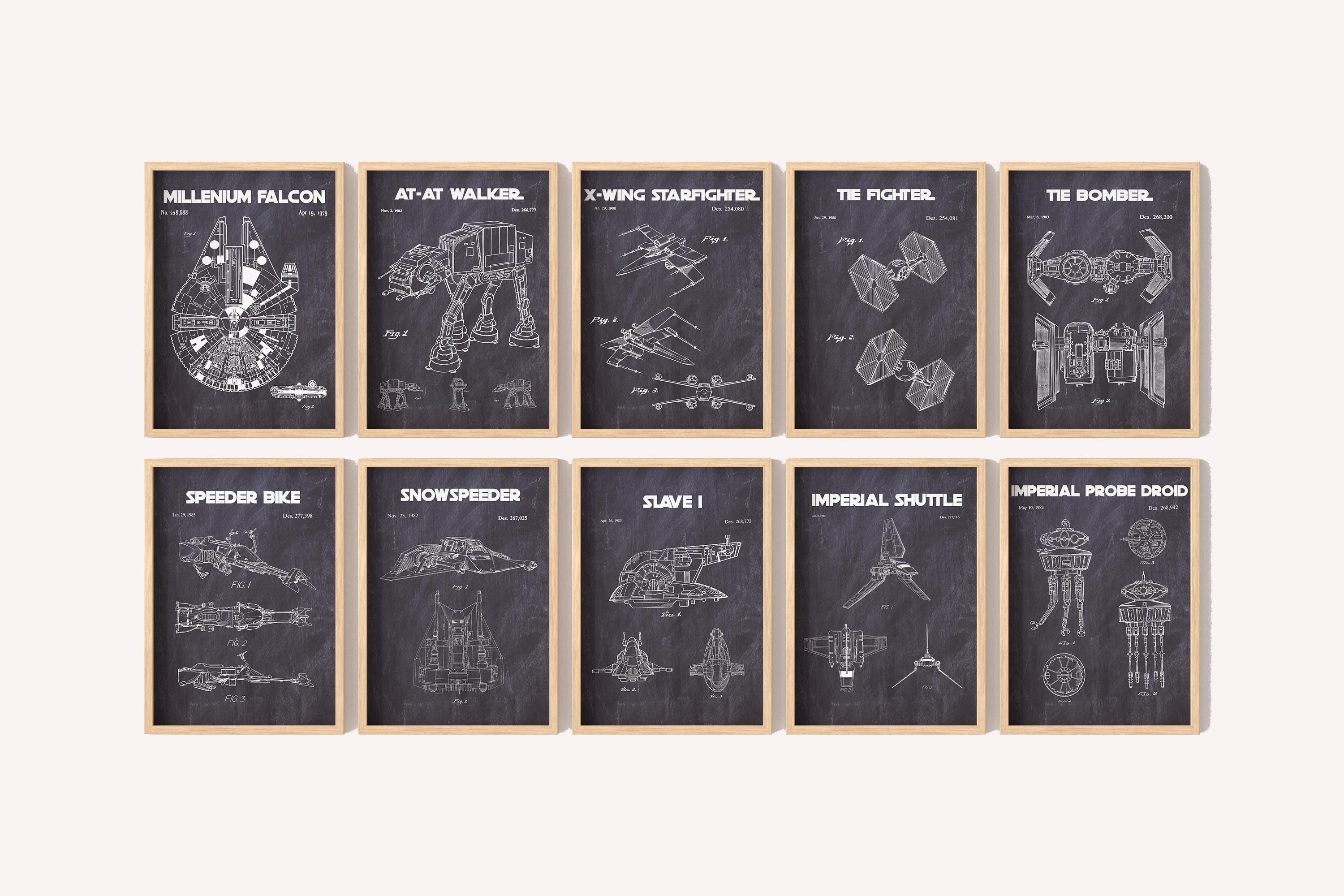 Star Wars Patent Art Prints: Vehicle Blueprint Set (Digital Download)