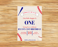 Rookie of the Year Baseball 1st Birthday Invitation (Digital File) Editable Template