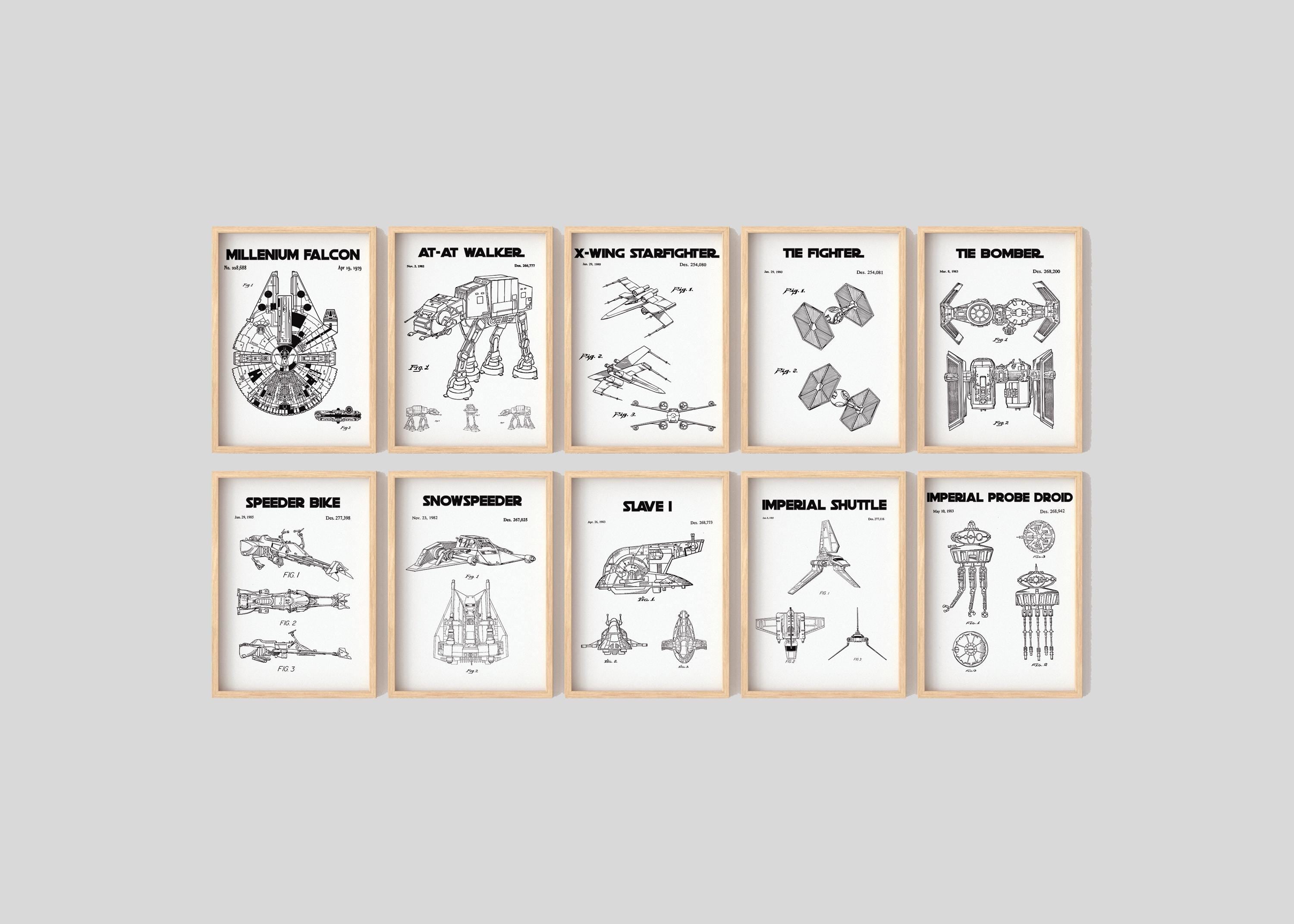 Star Wars Patent Art Prints: Vehicle Blueprint Set (Digital Download)