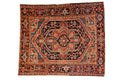 3.5x4.5 Vintage Heriz Square Rug