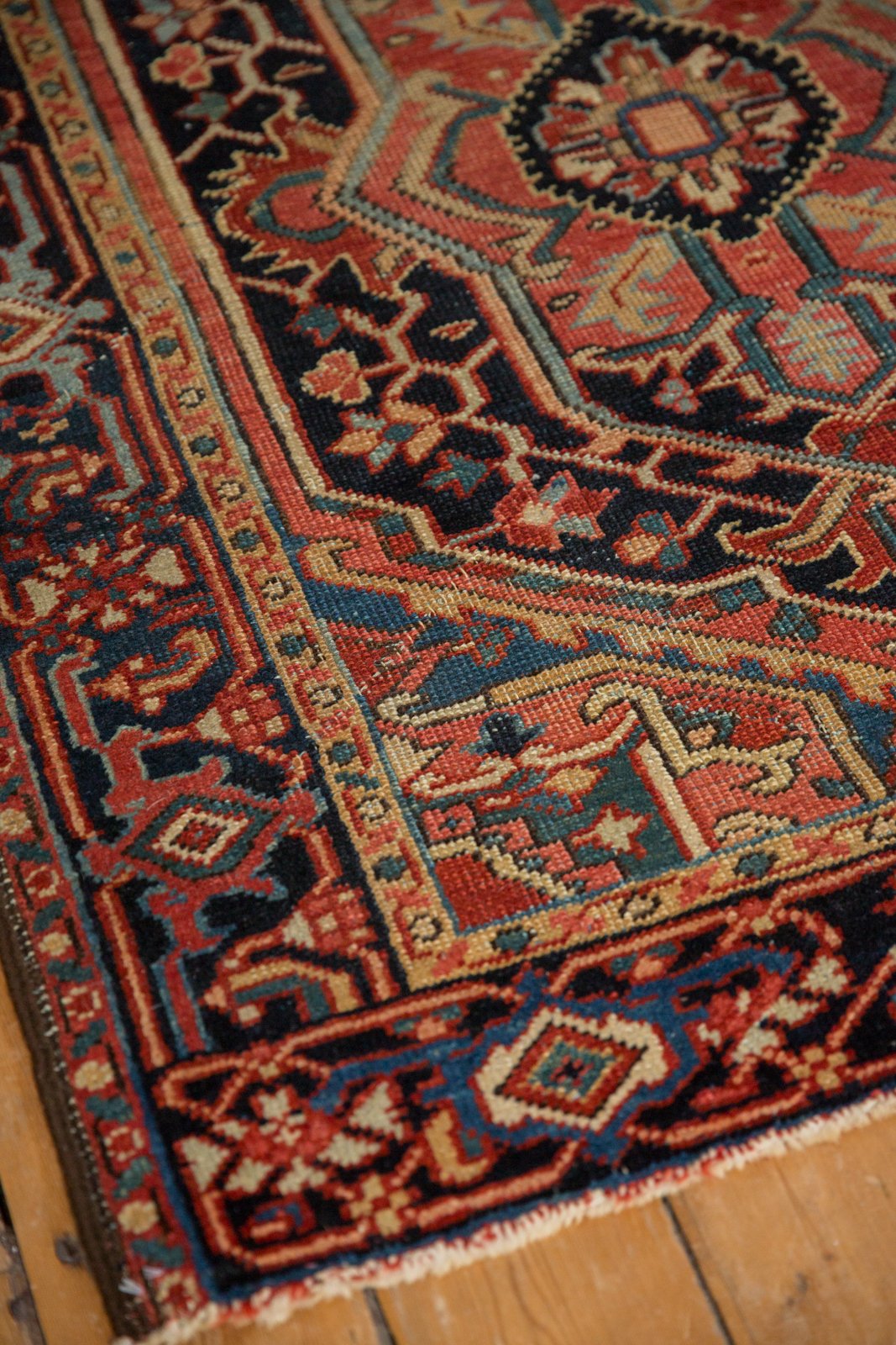 3.5x4.5 Vintage Heriz Square Rug