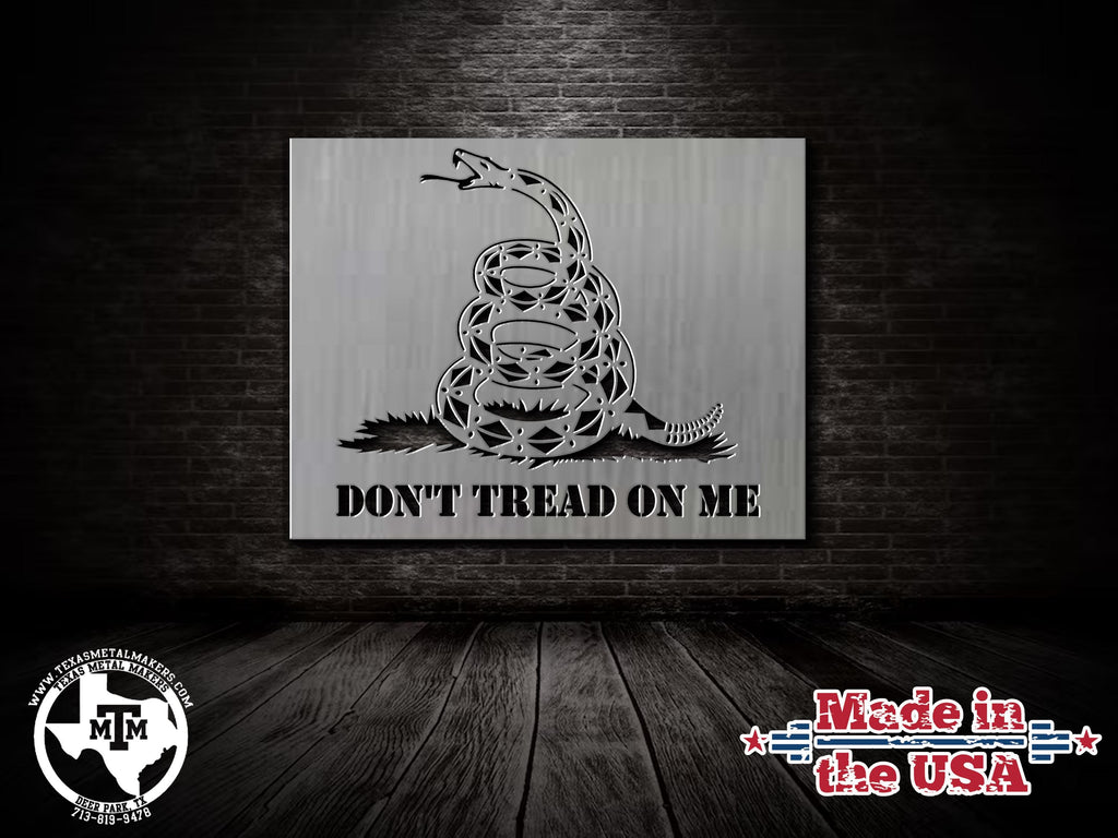 Gadsden Flag Stencil: Laser Cut Steel or Aluminum - Don't Tread On Me