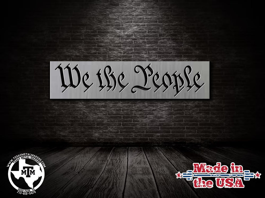 We The People Stencil: Steel or Aluminum, American Flag Maker