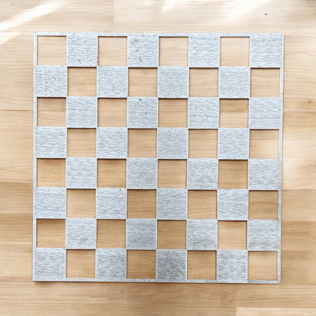 Steel Checkerboard Stencil: Router & Paint Template
