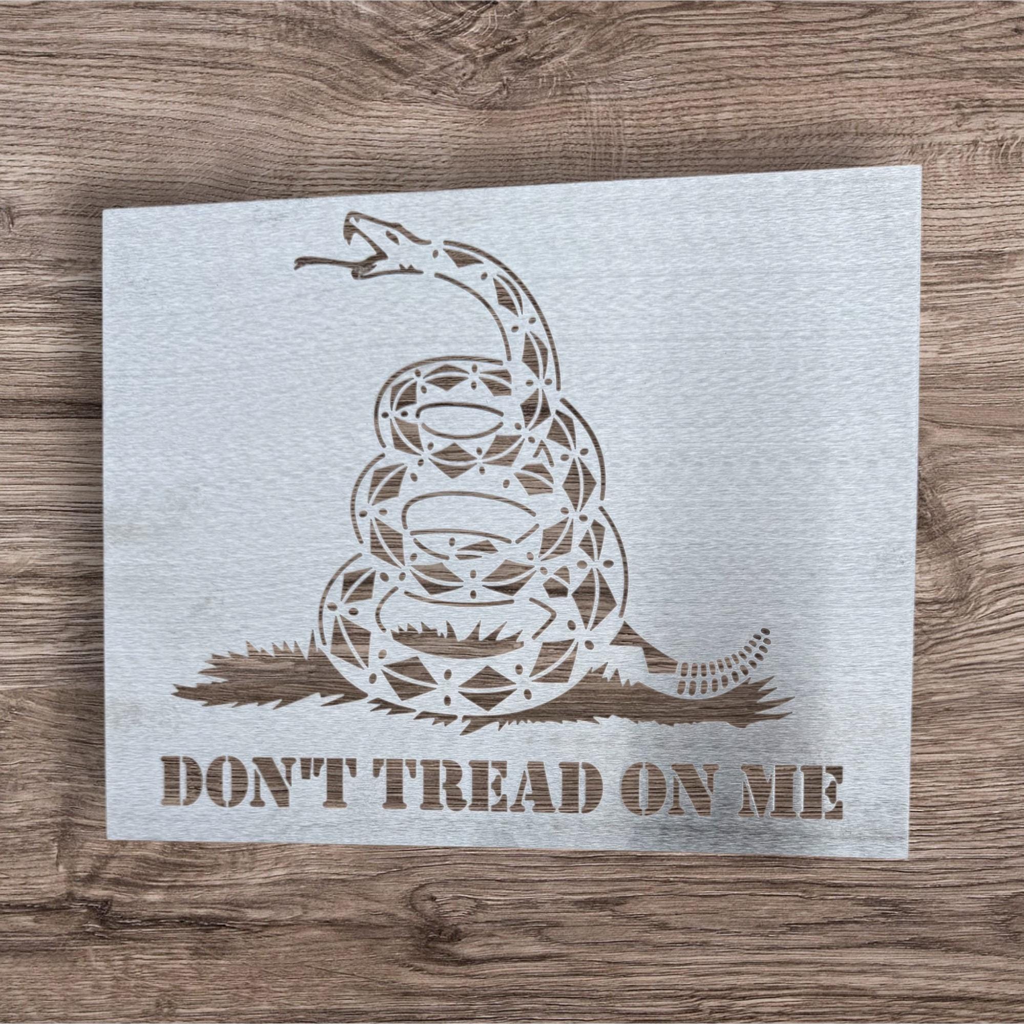 Gadsden Flag Stencil: Laser Cut Steel or Aluminum - Don't Tread On Me