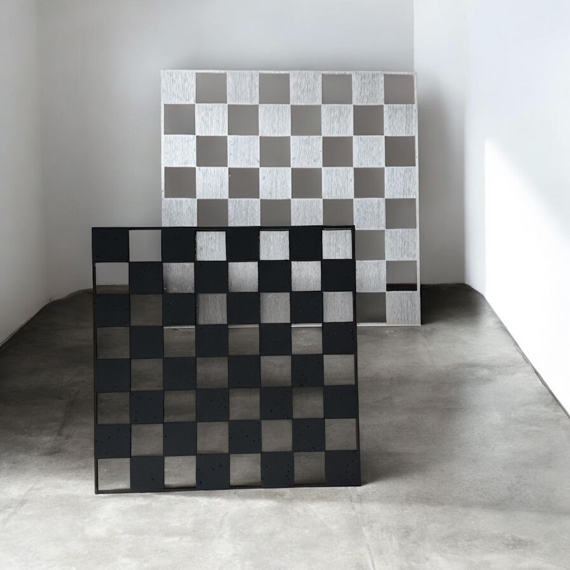 Steel Checkerboard Stencil: Router & Paint Template