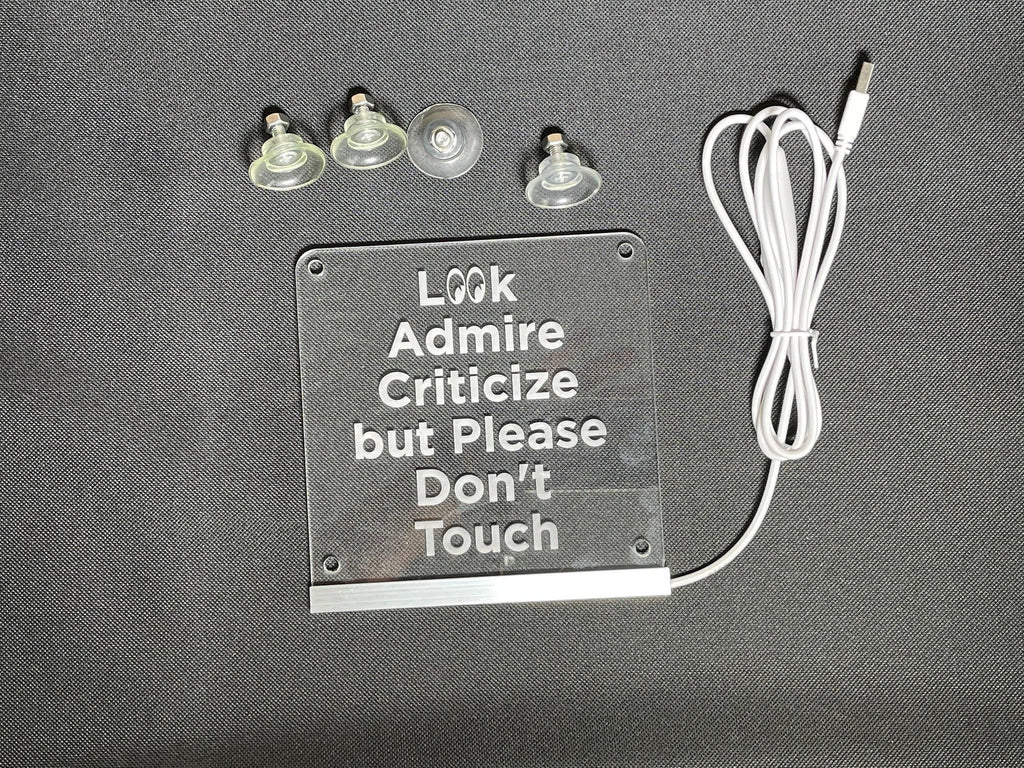 Car Show 'Do Not Touch' LED Sign: 7-Color USB Light