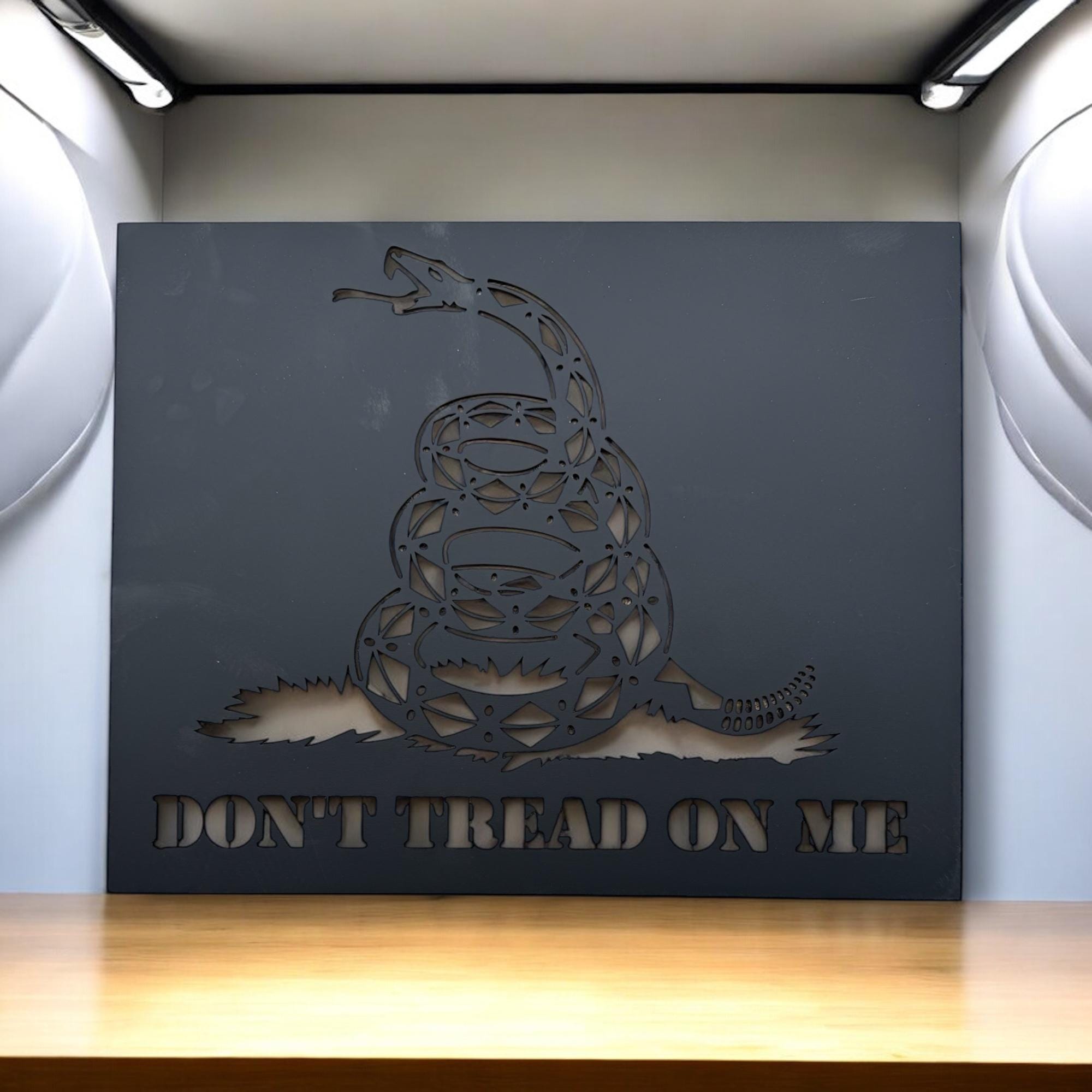 Gadsden Flag Stencil: Laser Cut Steel or Aluminum - Don't Tread On Me