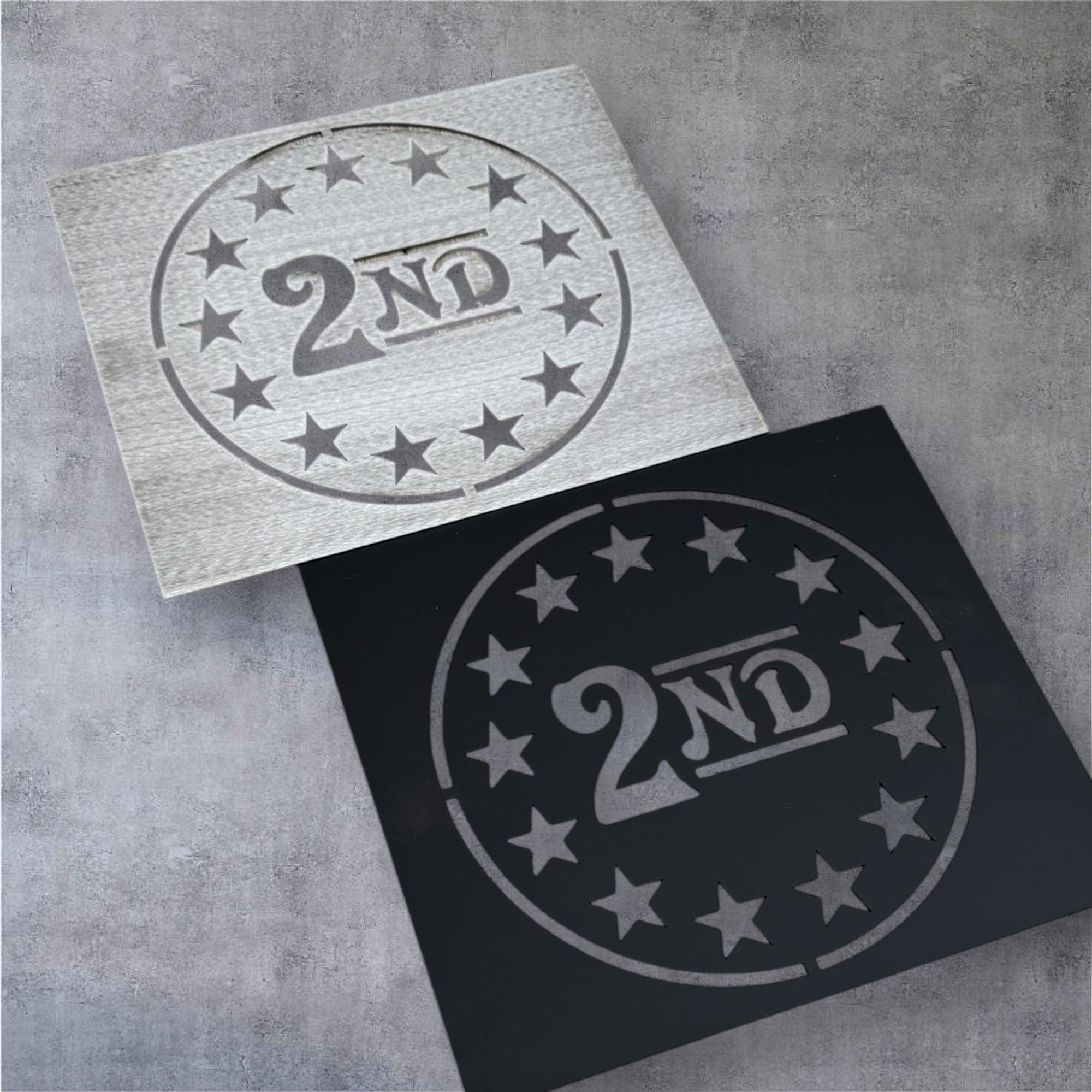 Betsy Ross 13 Star Stencil: Steel or Aluminum, 2nd Amendment
