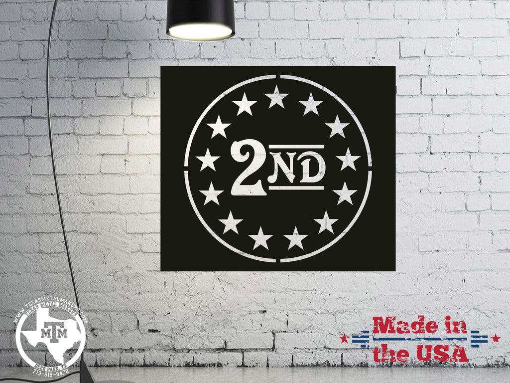 Betsy Ross 13 Star Stencil: Steel or Aluminum, 2nd Amendment