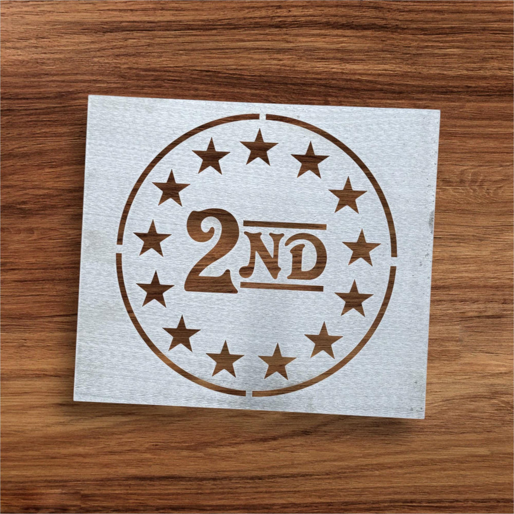 Betsy Ross 13 Star Stencil: Steel or Aluminum, 2nd Amendment
