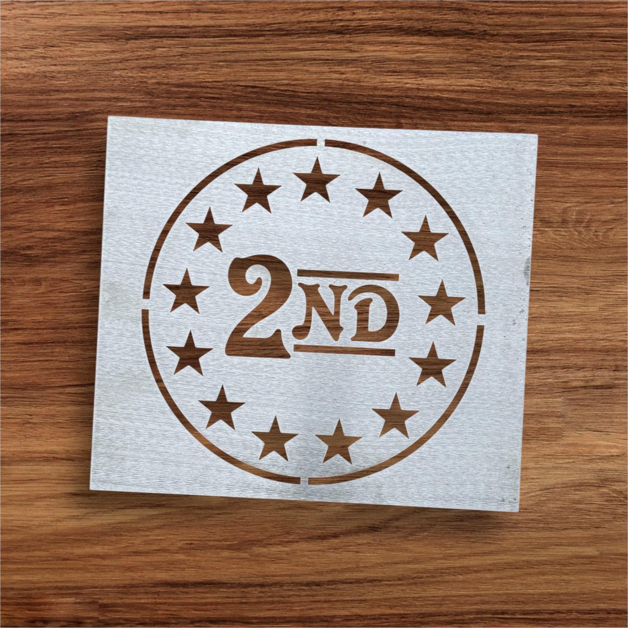 Betsy Ross 13 Star Stencil: Steel or Aluminum, 2nd Amendment