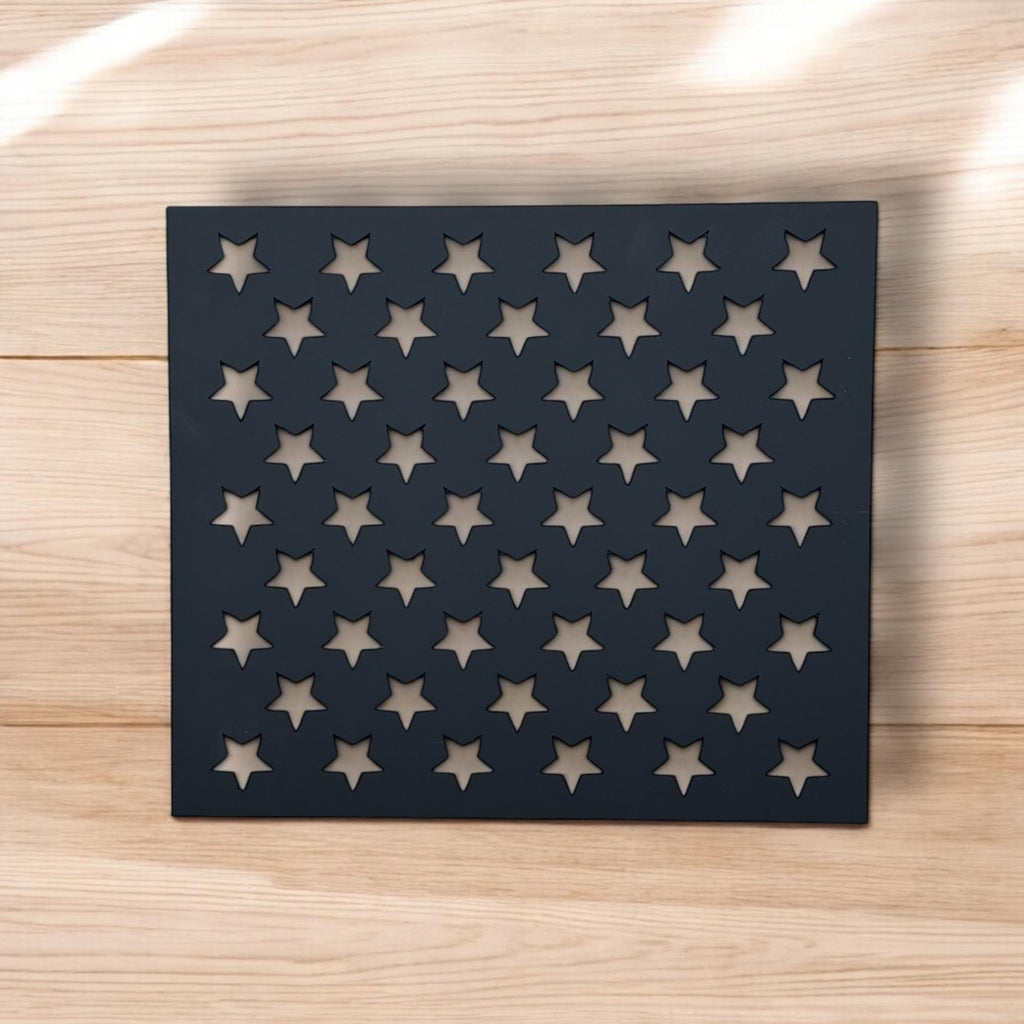 Steel Star Stencil: American Flag Woodworking, Sizes Up to 6ft