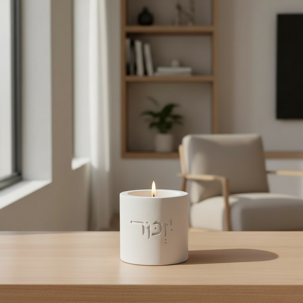 Classic Yizkor Memorial Candleholder – To Remember Series