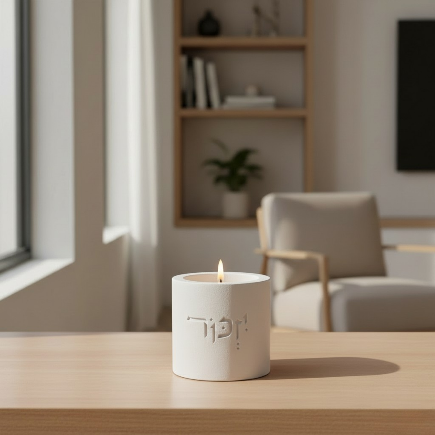 Classic Yizkor Memorial Candleholder – To Remember Series