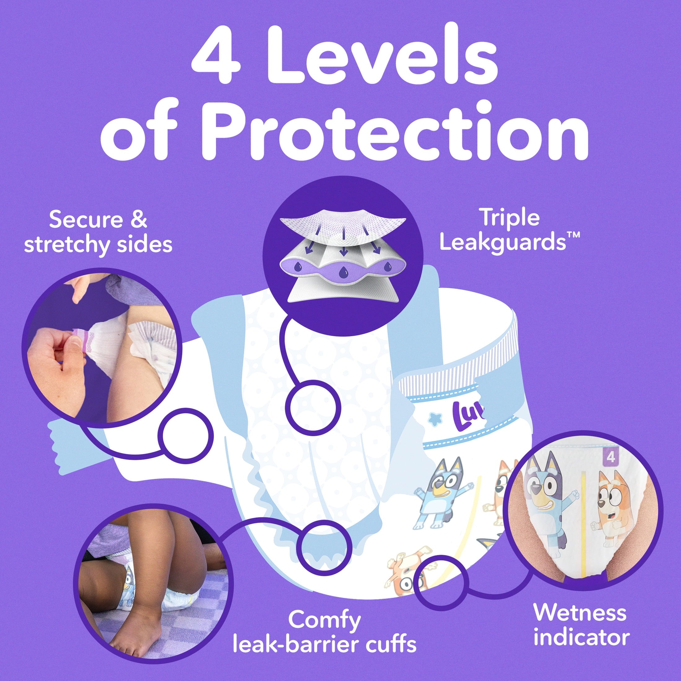 Luvs Platinum Protection Baby Diapers Size 4, 84 Count (Select for More Options)