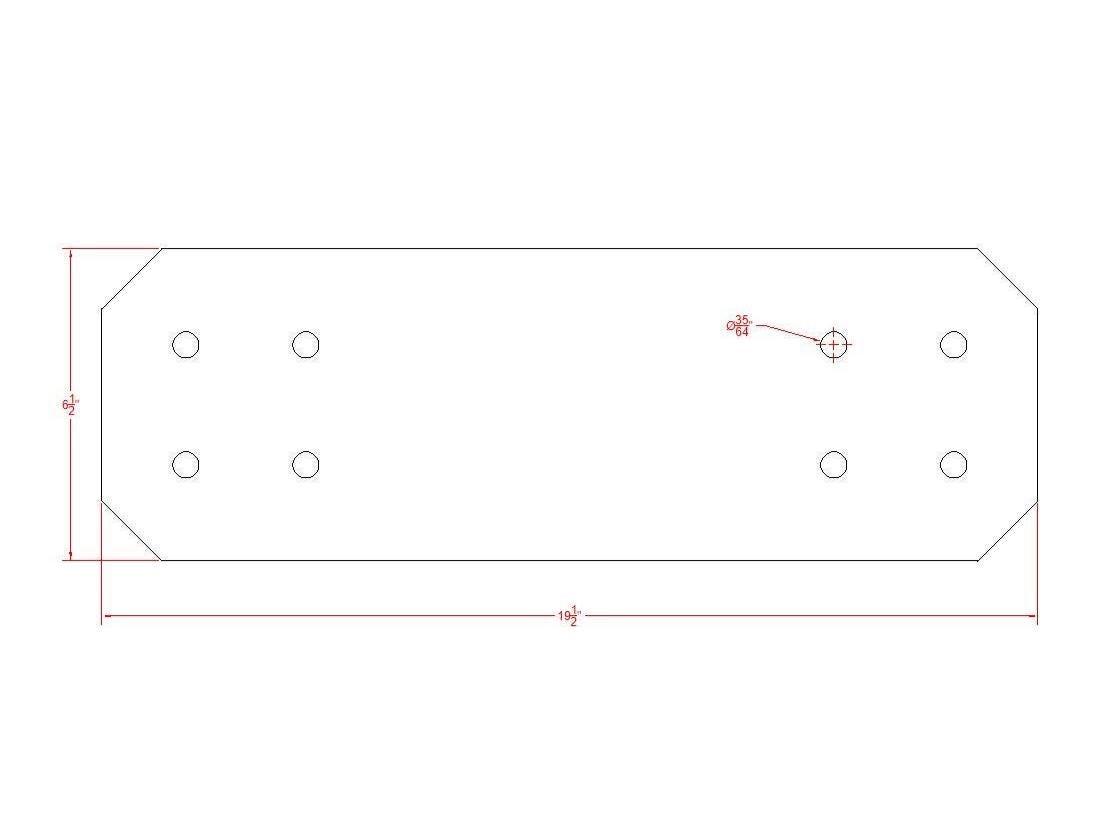 Chamfered 8" Steel Pergola Bracket: Heavy-Duty Truss Plate