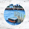 Car Coaster:  Boat Stories Mackinac Island . Artist Christi Dreese
