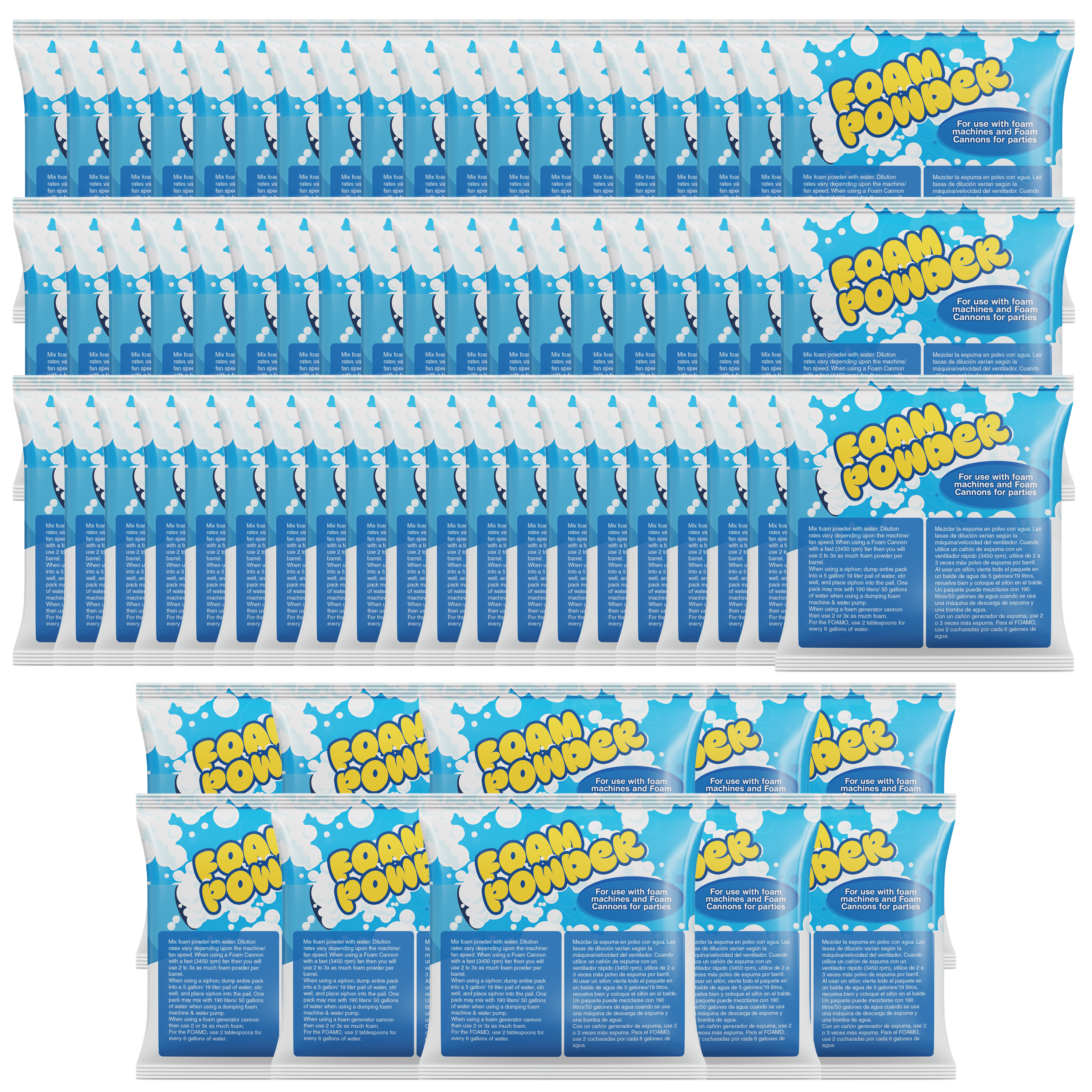 FOAM POWDER PACKS (Generic) – 68 POWDER PACKS $15.71/ pack