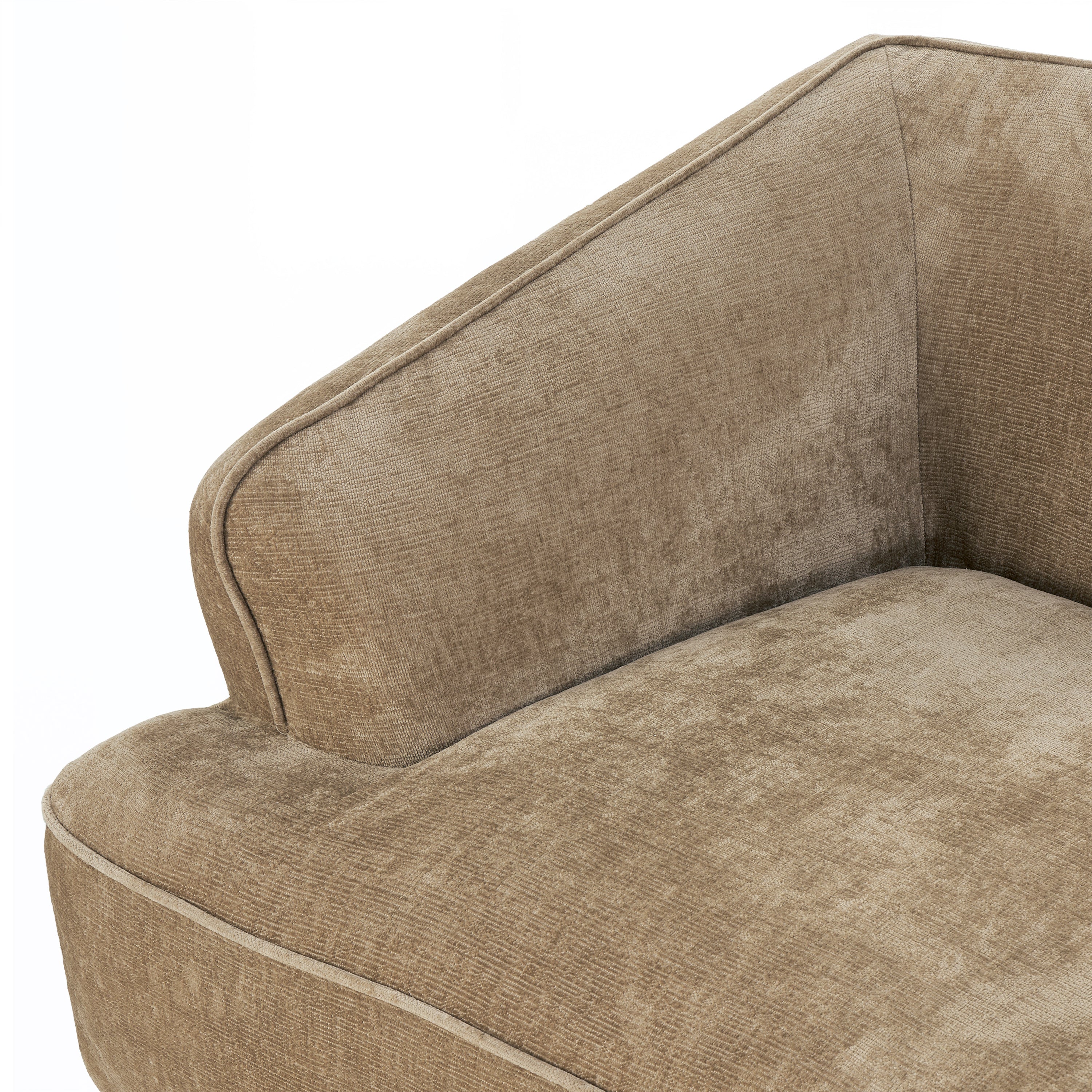 Sectional Sofa L-Shape Deep Seat Polyester Off-White 4 Seat 122 In