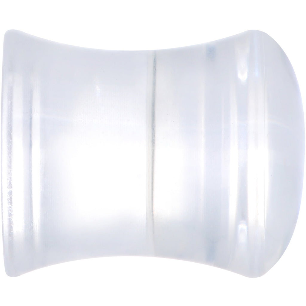 Clear Blue Brown Wolf Acrylic Saddle Plug Set