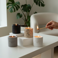 Elegant Yizkor Memorial Concrete Candleholder – To Remember Series
