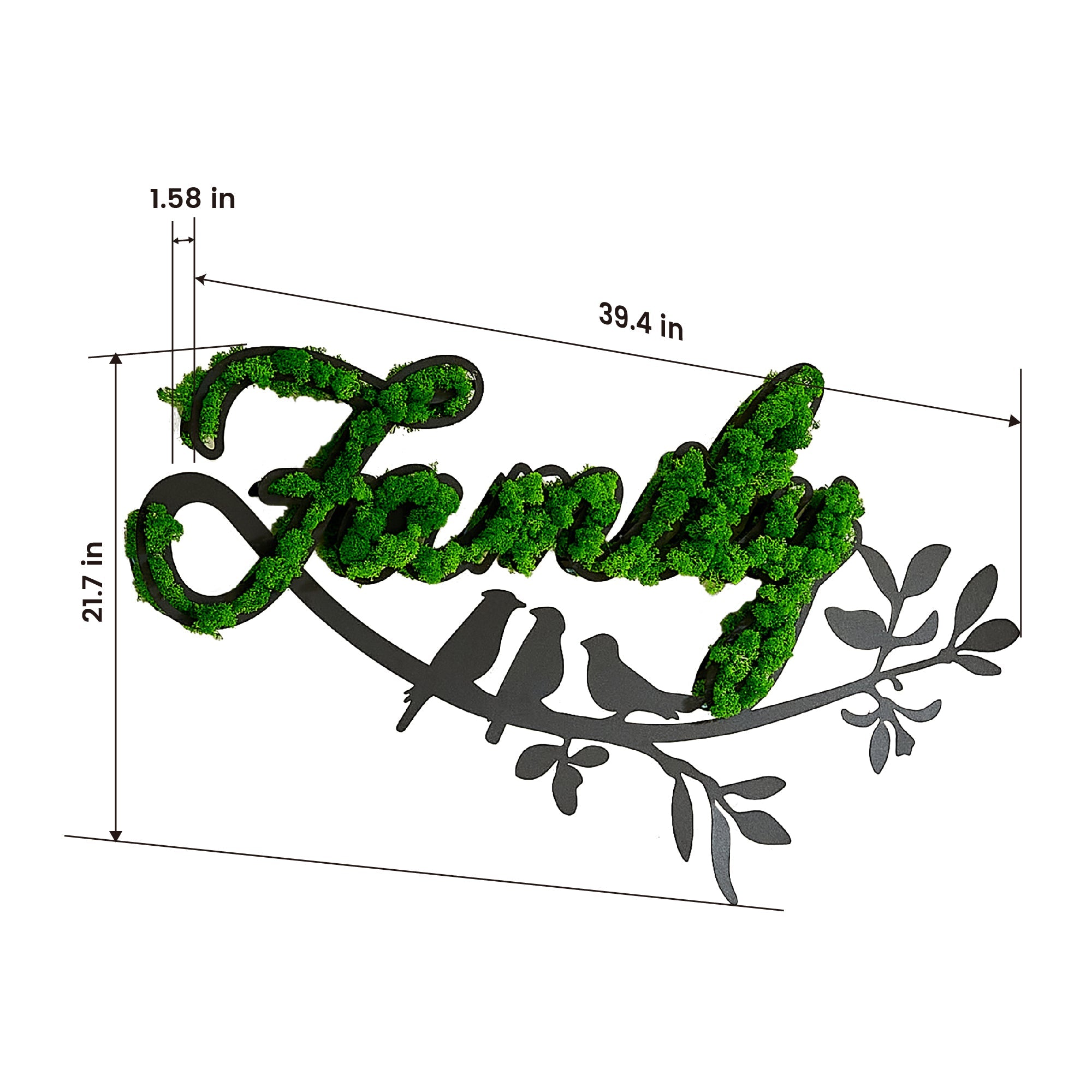 Letter Art Moss Wall Decor