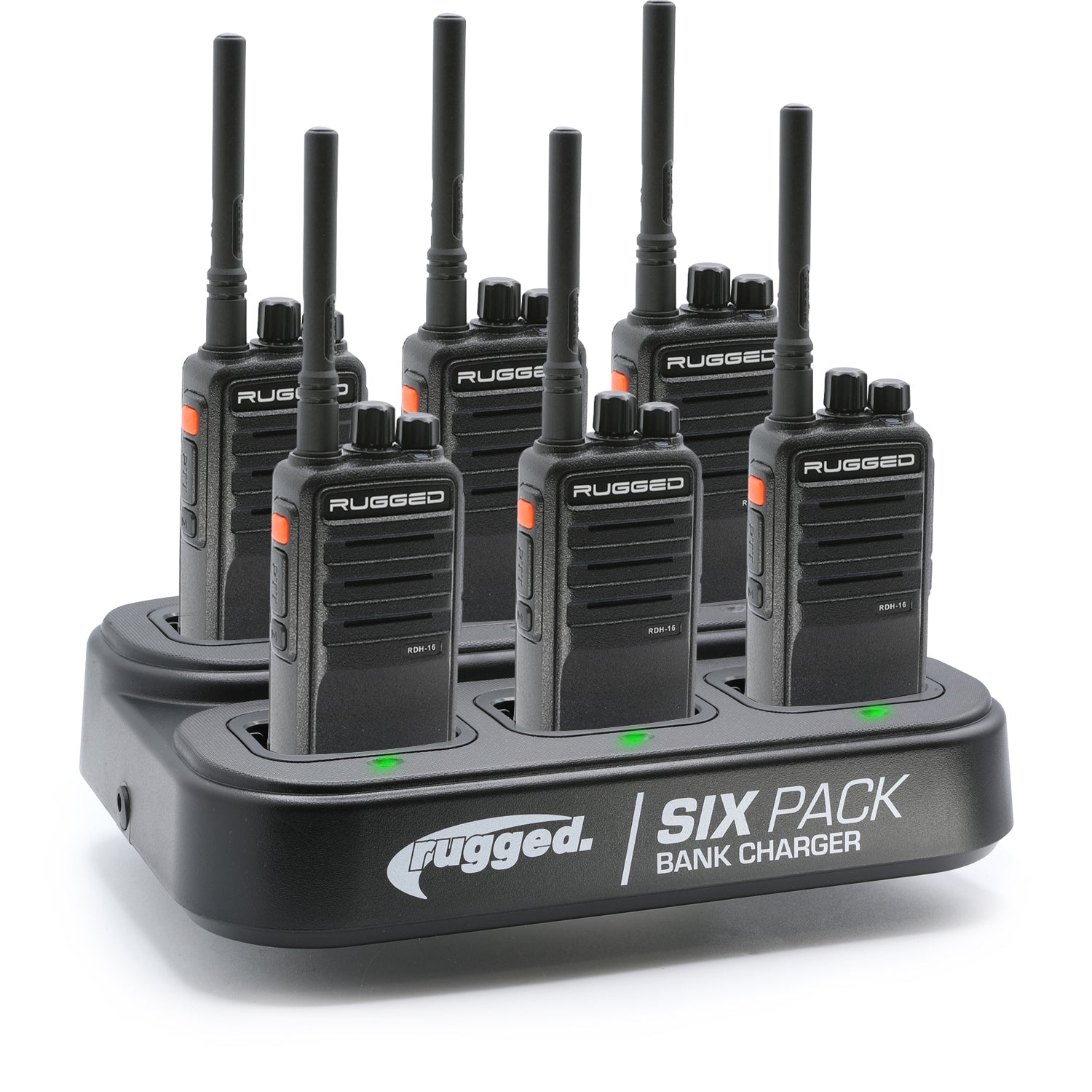 6 PACK - Choose Your Business Band Two Way Handheld Radio - RDH-16 - UHF Safety Yellow