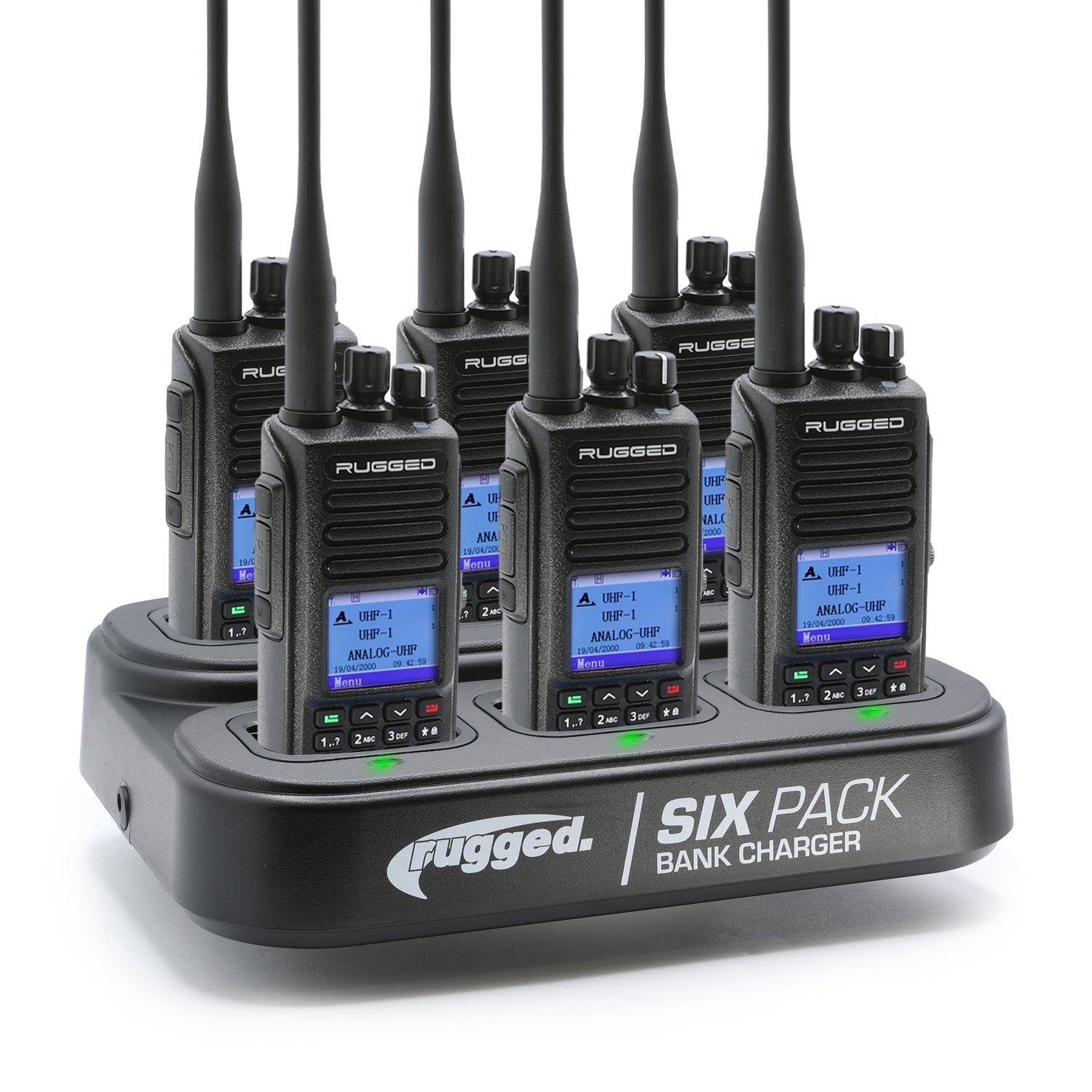 6 PACK - Choose Your Business Band Two Way Handheld Radio - RDH-X - Black