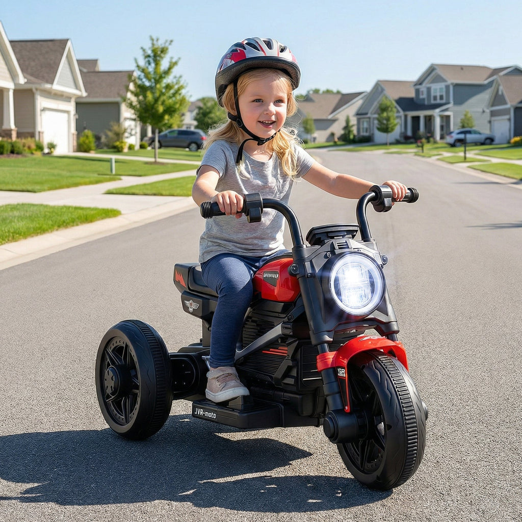 6V Kids Electric Motorcycle with LED Headlight and Music for Toddlers Aged 3-5