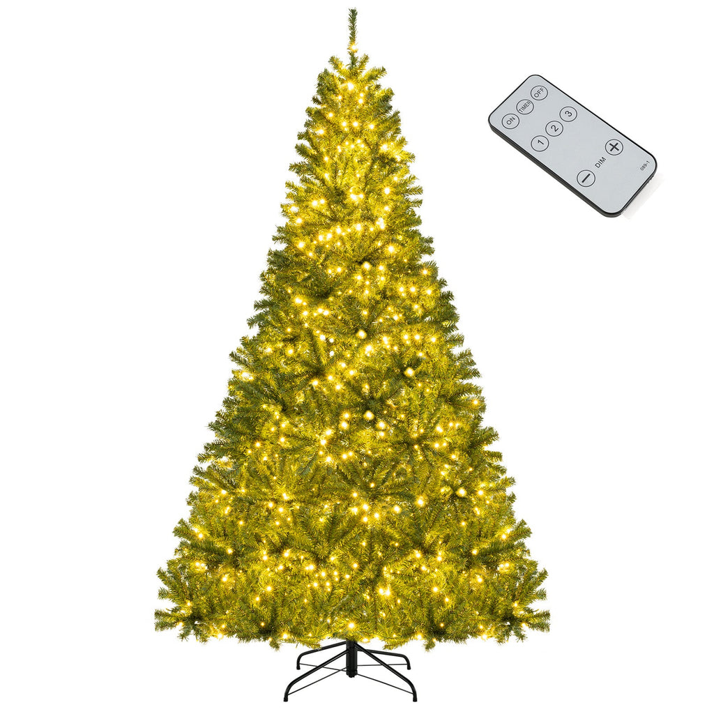 6/7/8 FT Pre-Lit Artificial Christmas Tree with Remote Control and LED Lights