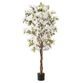 6 Feet Artificial Bougainvillea Tree with 910 White Flowers