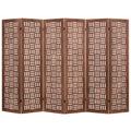 4-Panel Solid Wood Room Divider Folding Partition Stand