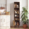 6-Tier Tall Narrow Bookcase 54 Inches Slim Storage Cabinet