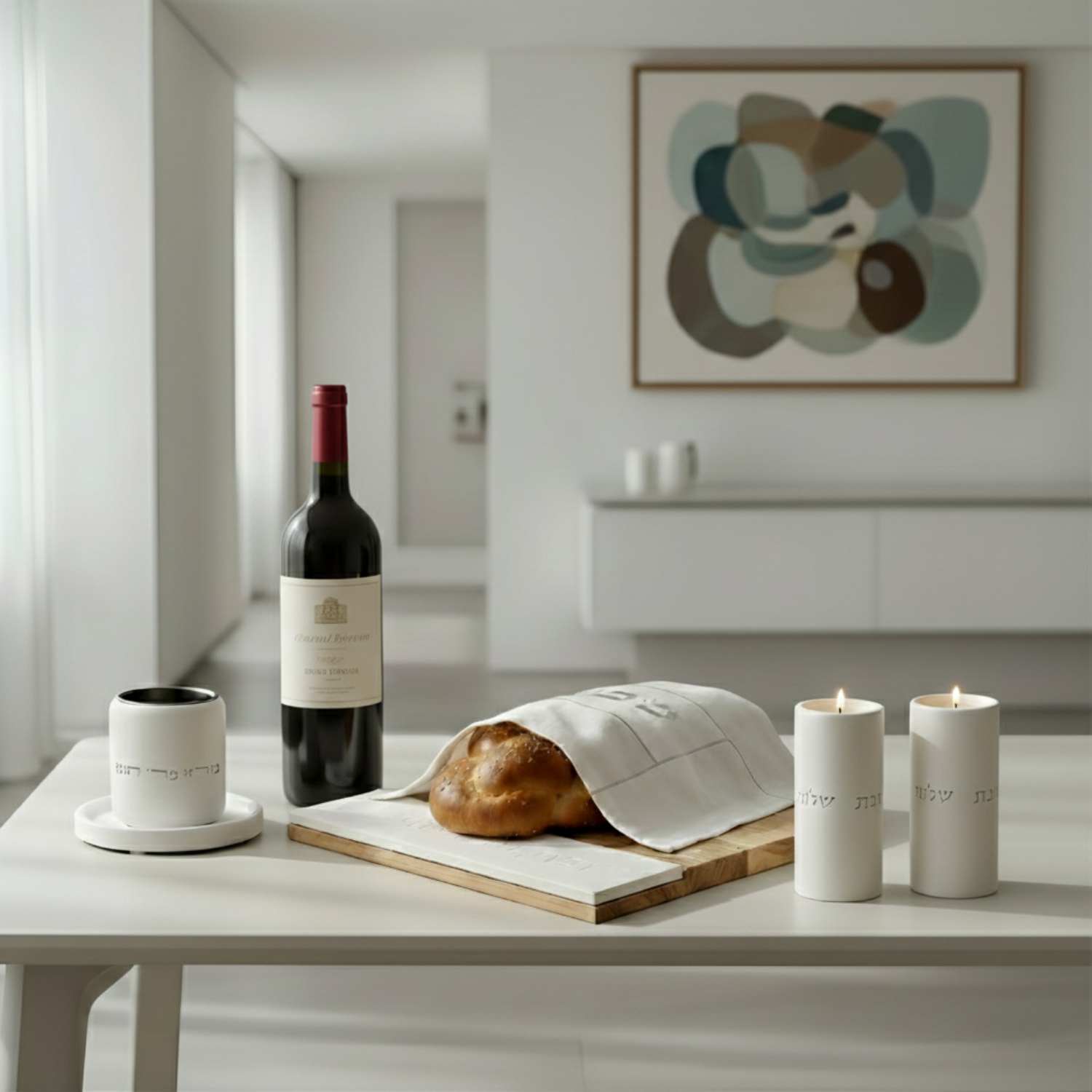 Modern Jewish Shabbat Gift Set – Stone Glow Series