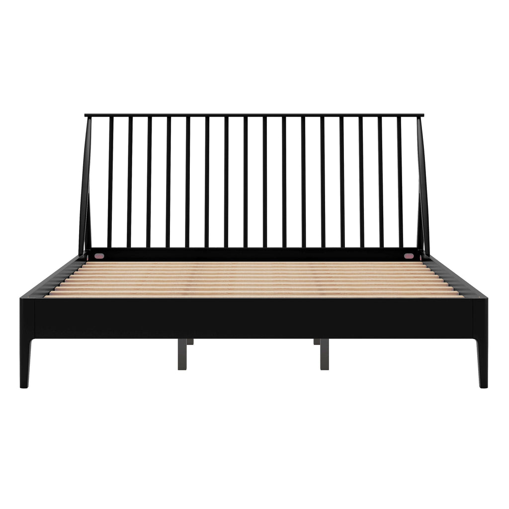 Bohemian Platform Bed With Tall Headboard