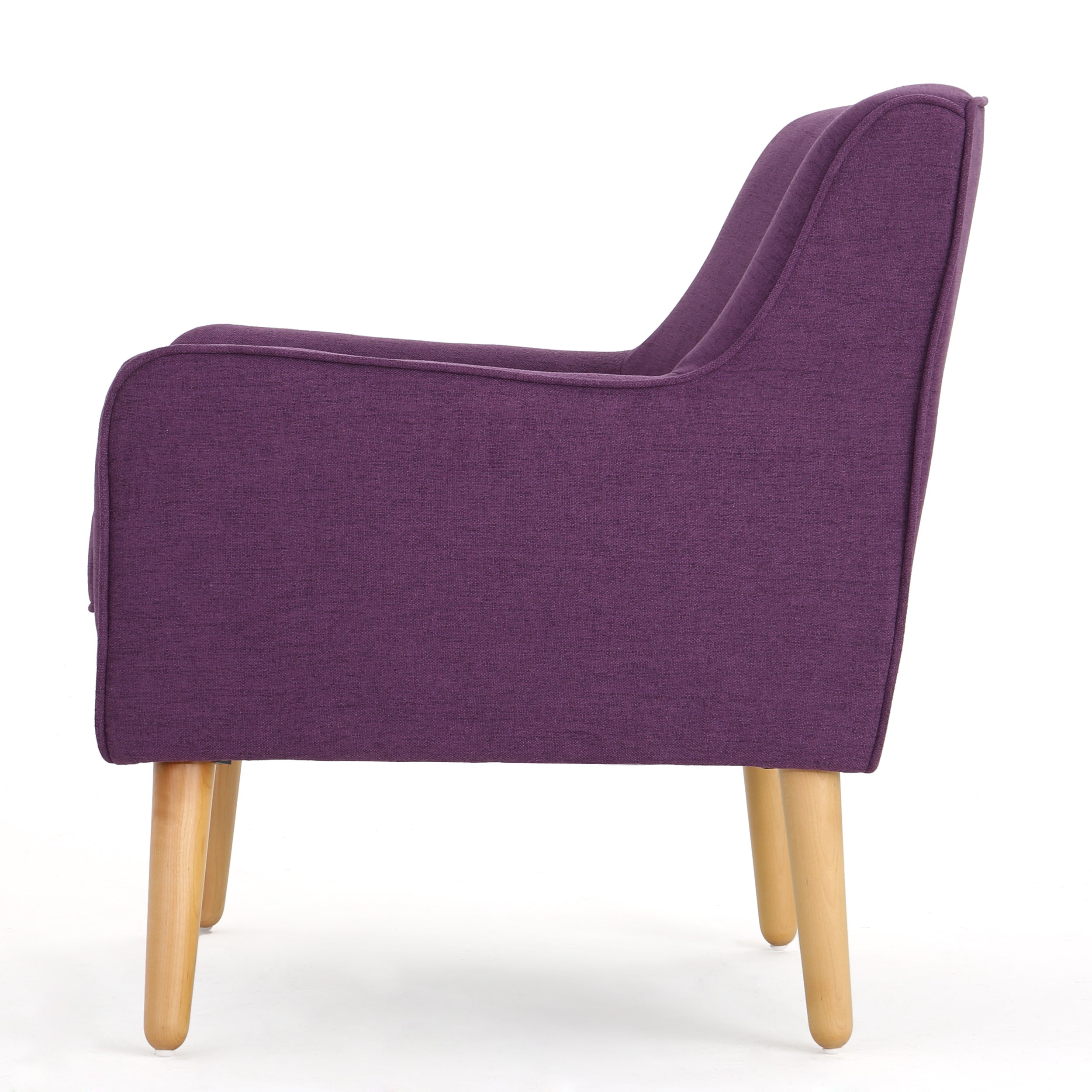 Accent Chair Mid-Century Tufted Purple Fabric 25x30x31
