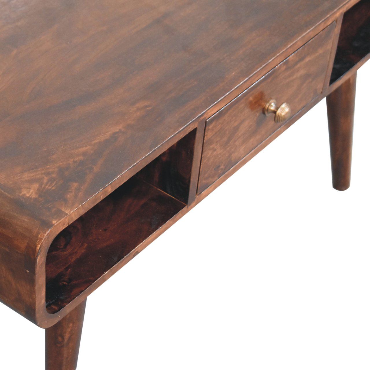 Solid Wood Curved Coffee Table
