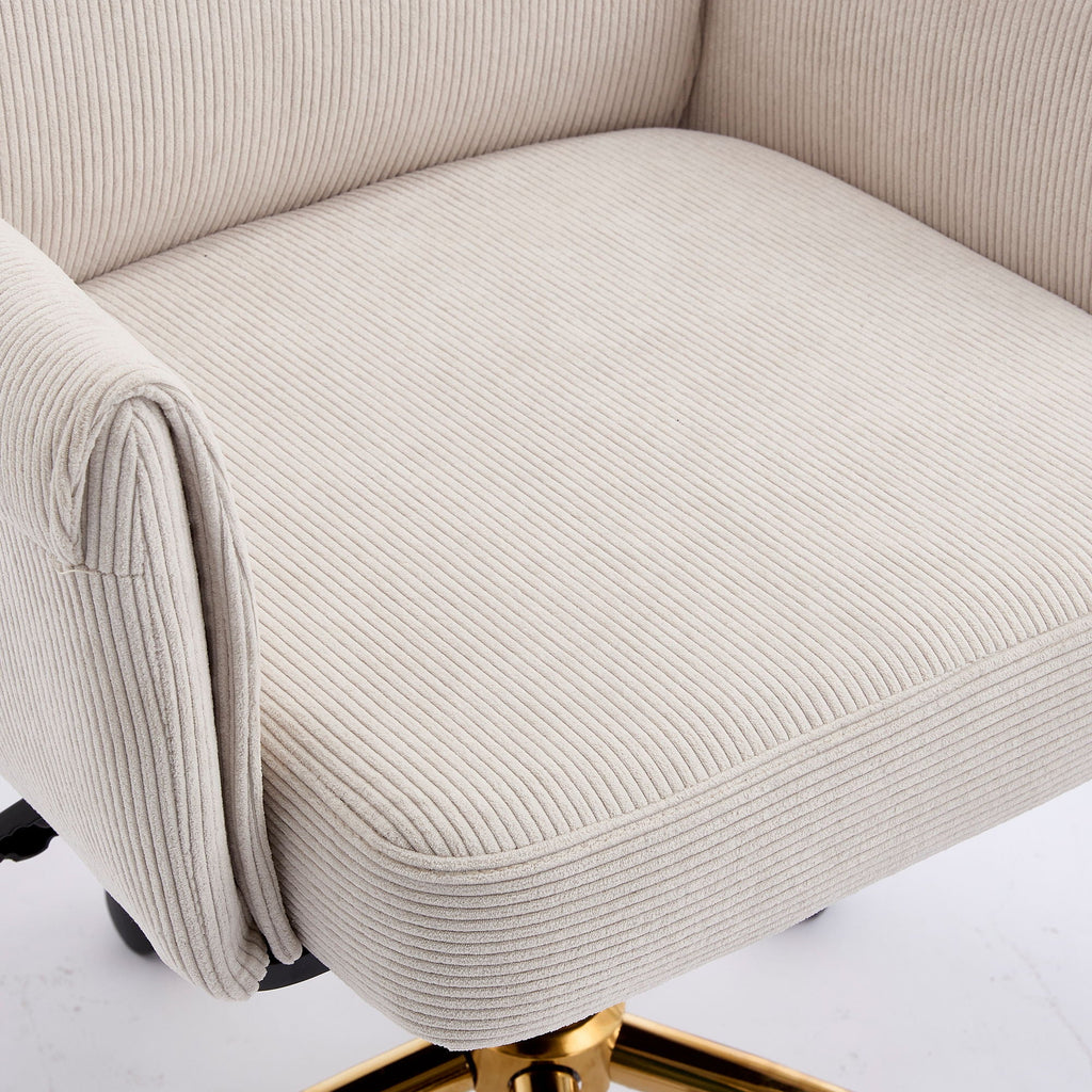 Ergonomic Mid-Back Office Chair With Striped Fabric