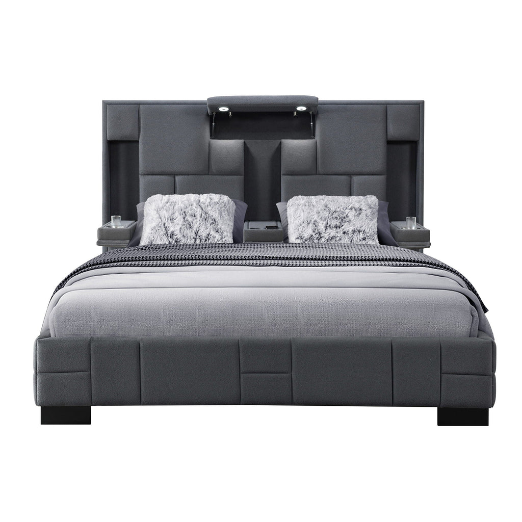 Yaris - Contemporary Bed With Wireless Charging And LED Lights