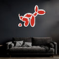 Dog Neon Wall Sign with UV Print - Modern Custom LED Light Art