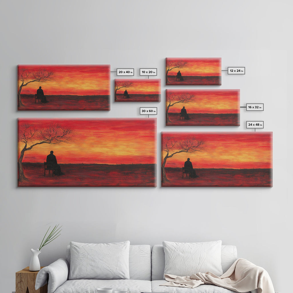 Despair - Framed Canvas Print - Moody Decor - Abstract Wall Art