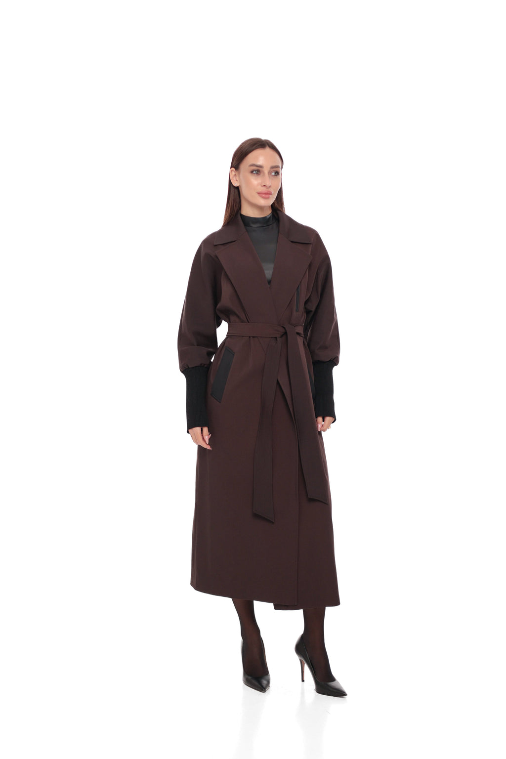 Miru Trench Coat in Chocolate